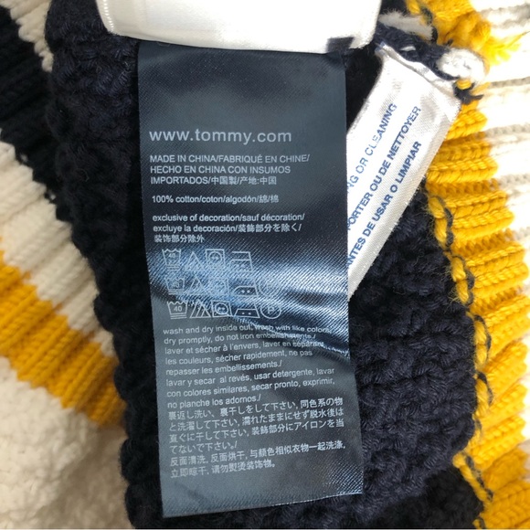 Tommy Hilfiger heavyweight v neck cable knit pullover sweater. Sz XXL - Picture 5 of 5